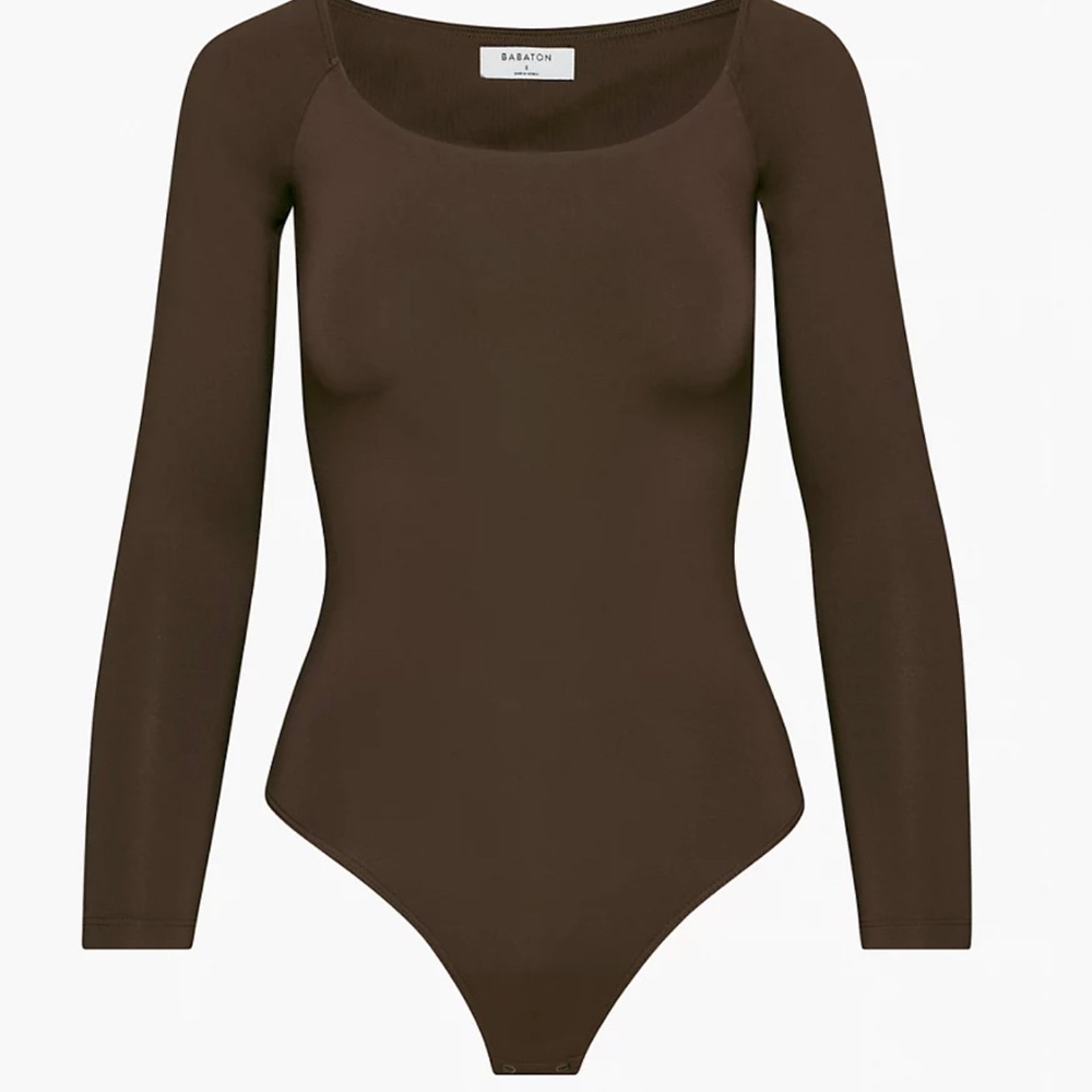 BAbATON CONTOUR OFF-SHOULDER LONGSLEEVE BODYSUIT NWT Size Medium